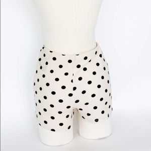 Polka dot mini shorts